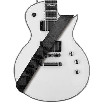 AMUMU Seatbelt Guitar Strap with Clip Black Nylon -PA01W-BK